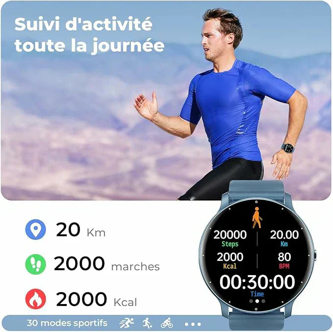 Montre intelligente ZL02C Pro élégante et avec haute performance de suivi de la santé pour homme et femme -CIV