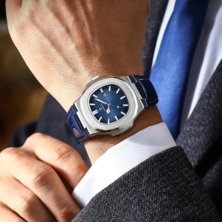 ⌚ PrestigeSquare™ – Montre Carrée de Luxe pour Homme
