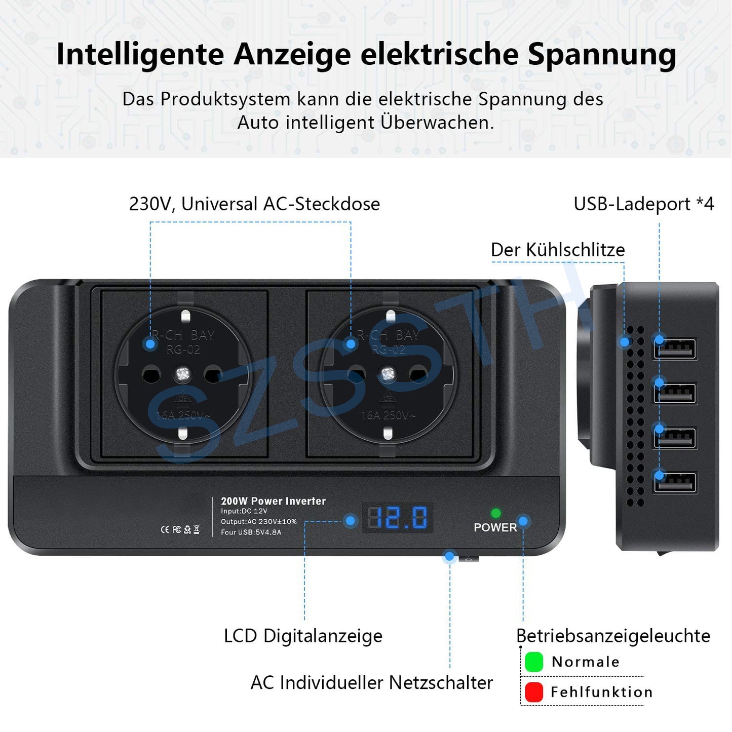 ⚡ PowerHub 200™ – Chargeur Intelligent 8-en-1 à Haute Puissance