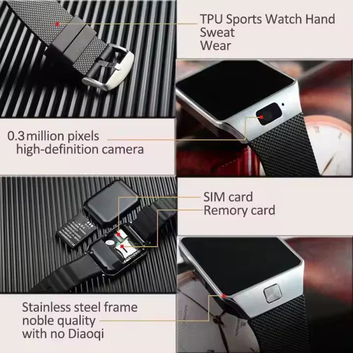 – SmartWatch DZ09™ – Connectée & Accessible qui prends en charge la SIM