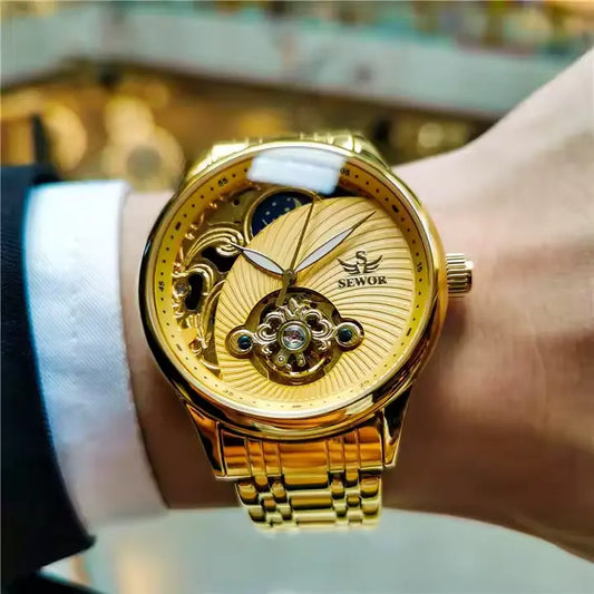 Nocturnis™ – Montre Mécanique Lumineuse et Luxueuse